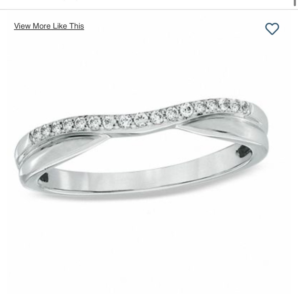 1/10 CT. T.W. Diamond Twist Contour Wedding Band in 14K White Gold